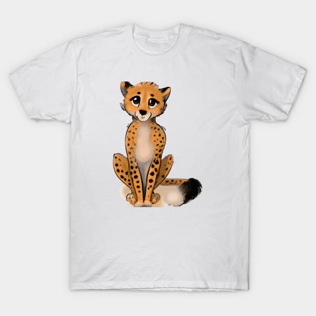 Cute Cheetah Drawing T-Shirt by Play Zoo